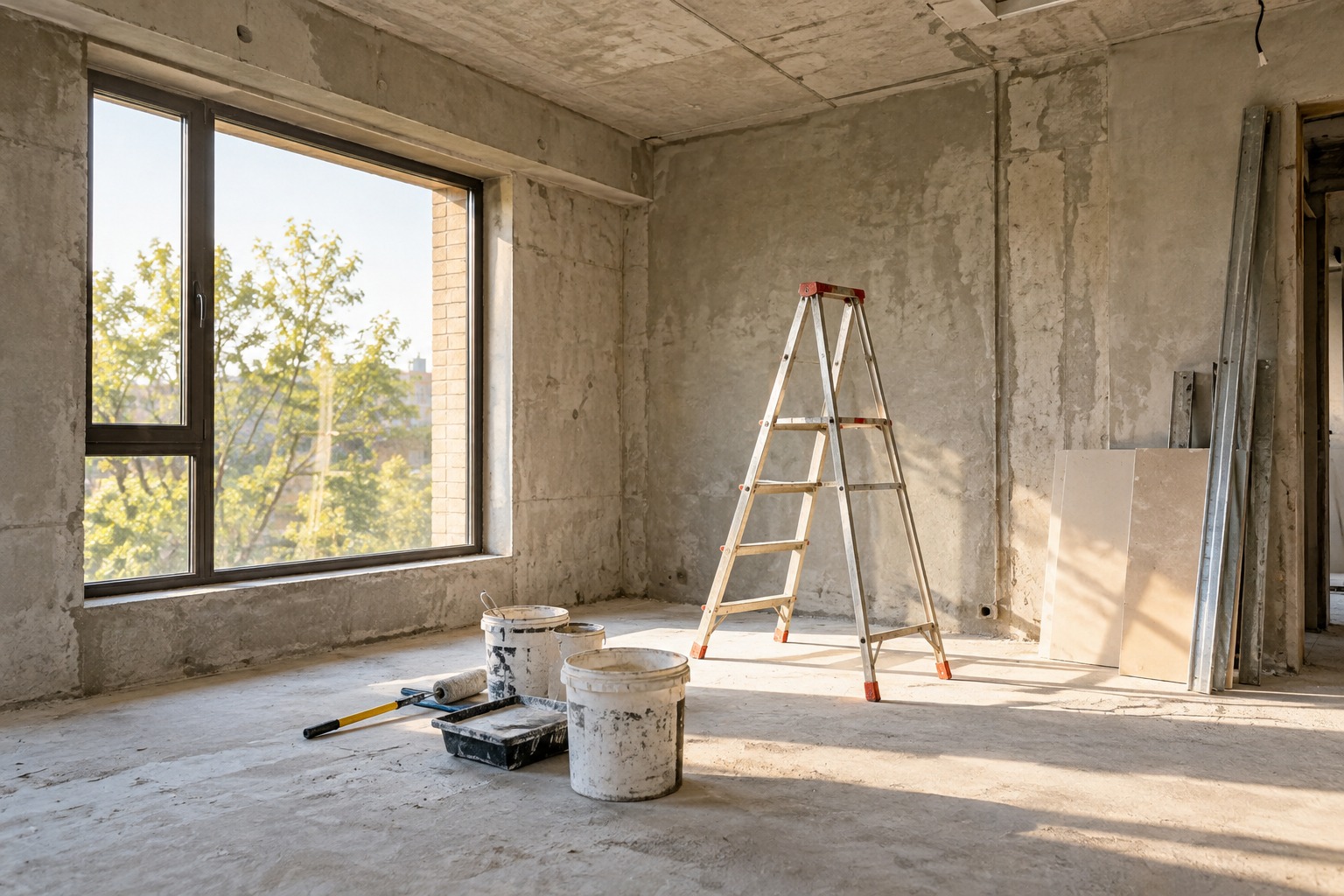 Interior en proceso de remodelación